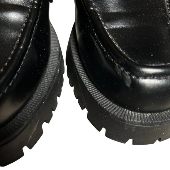 Zara Black and Gold Loafers - Picture 6 of 7